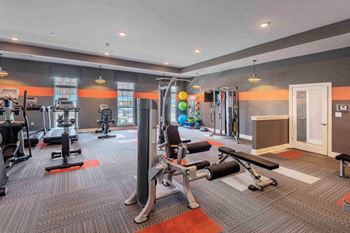 Fitness Facility with Weights at The Met Apartment Homes, Hattiesburg, MS, 35402
